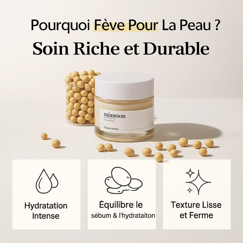 Mixsoon Crème Haricot Vegan - Secret Coréen Peau Parfaite